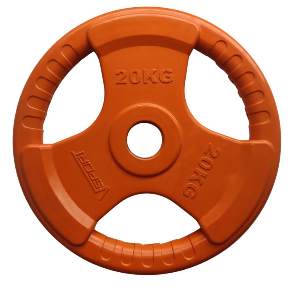Диск олимпийский 20 кг обрезиненный c ручками Fitex LC-20