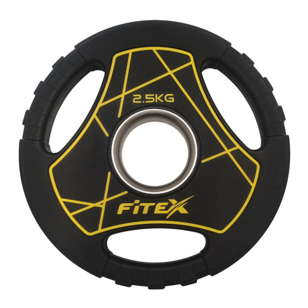 Диск олимпийский 2.5 кг полиуретановый c ручками Fitex LP-2.5