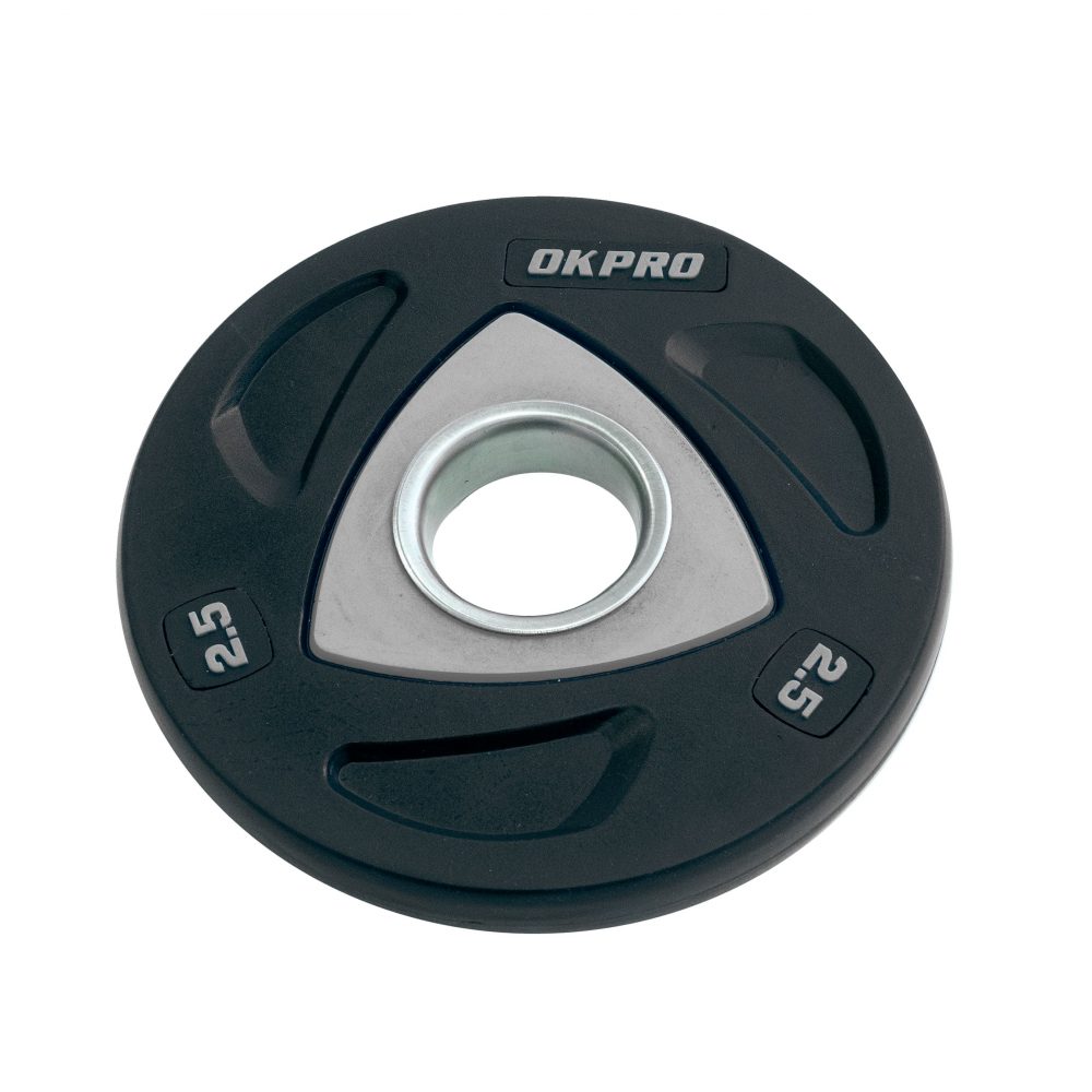 Диск олимпийский полиуретановый серый OKPRO 2.5 кг