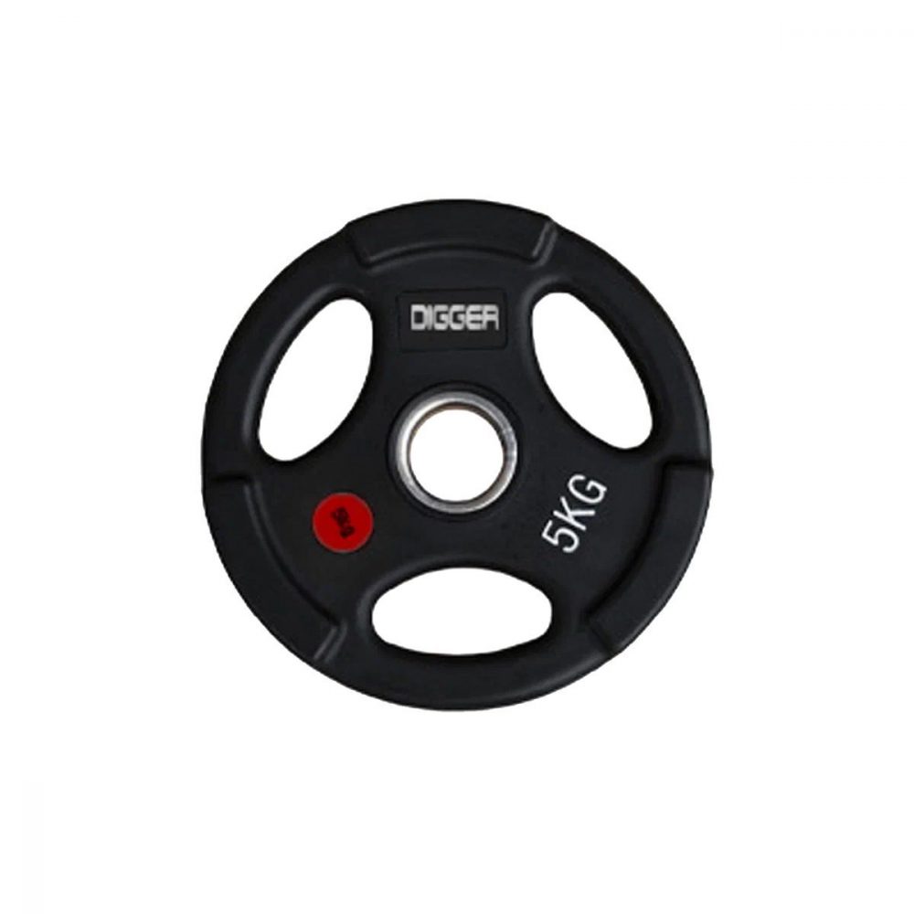 Диск олимпийский обрезиненный 3-х хватовый 5 кг Hasttings Digger HD51C1C-5