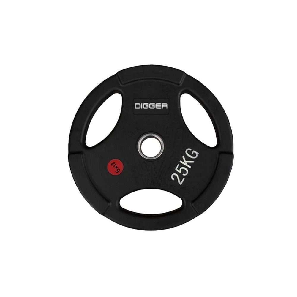 Диск олимпийский обрезиненный 3-х хватовый 25 кг Hasttings Digger HD51C1C-25